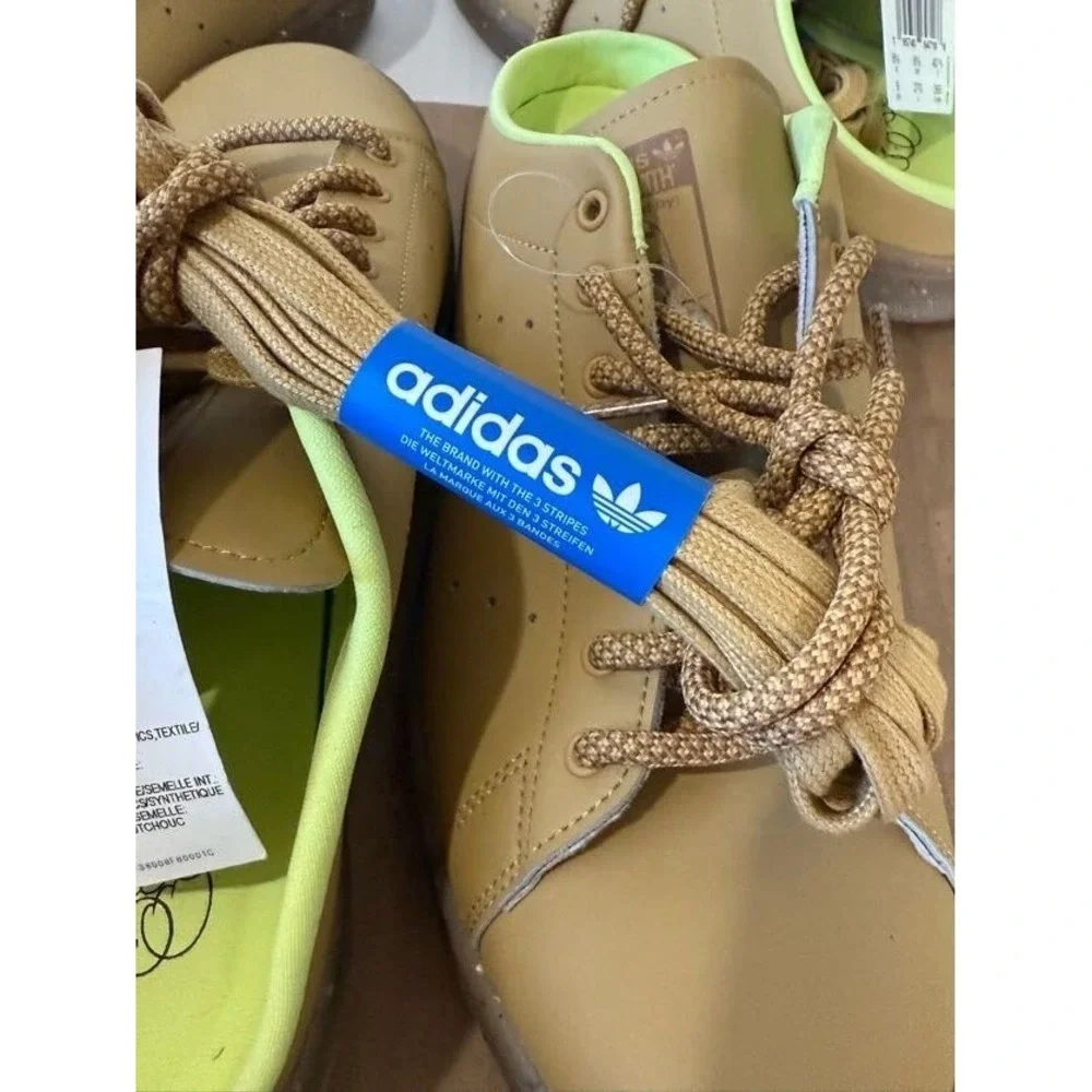 Adidas Stan Smith Plant And‎ Grow GY9666 Mens 9 Mules Golden Beige Slip-On Shoes
